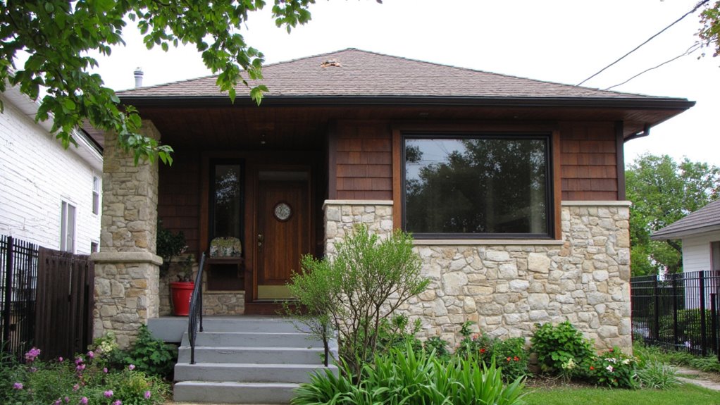 textured facades enhance bungalows