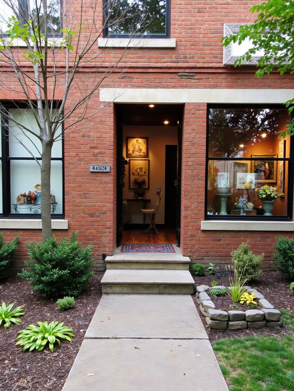 thoughtful artwork display areas