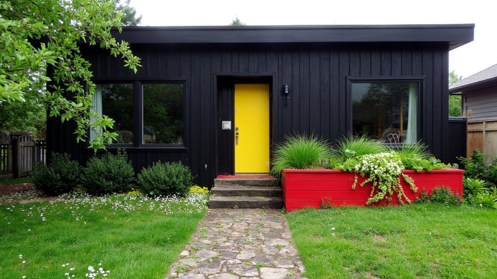 vibrant accents enhance black homes