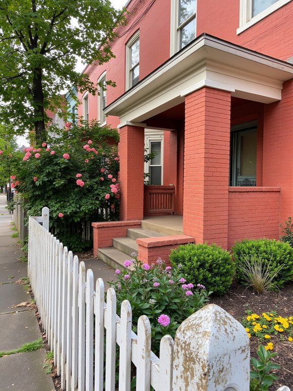 vibrant coral exterior charm