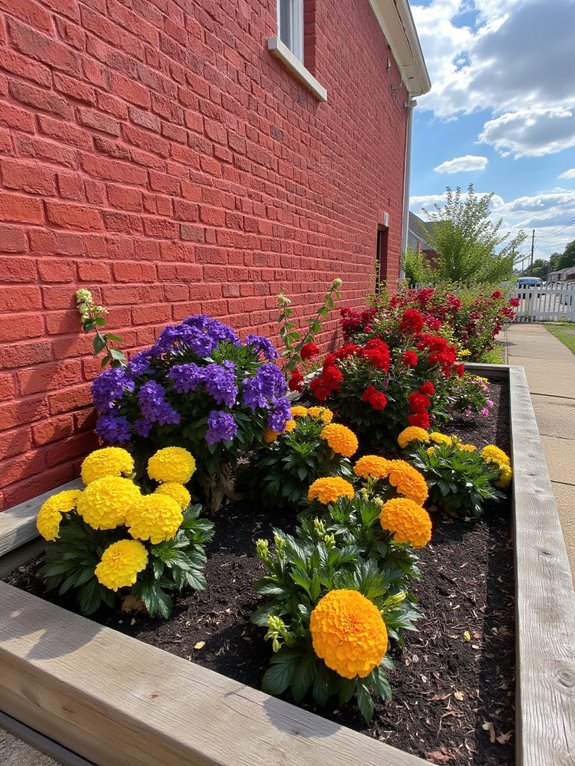 vibrant flower beds enhance curb appeal