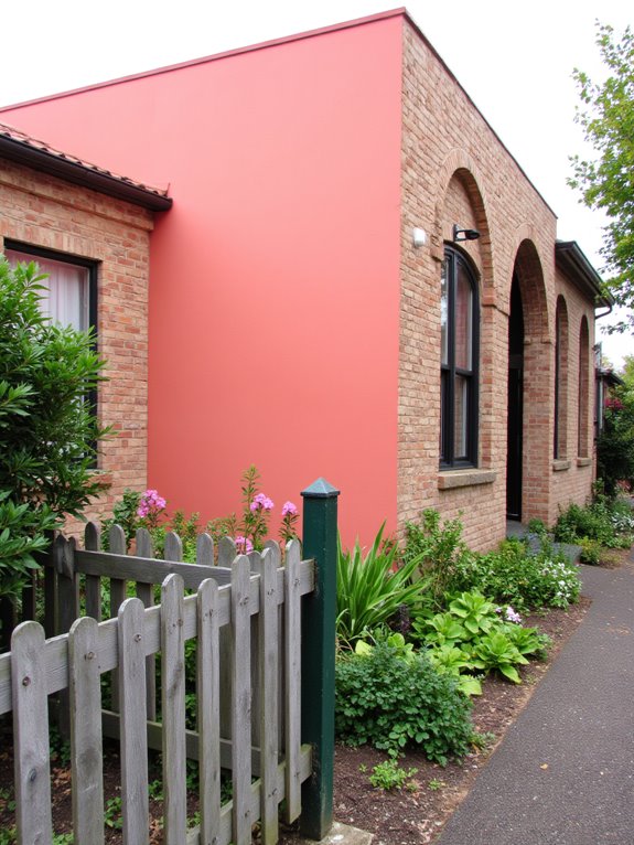 vibrant inviting coral accents