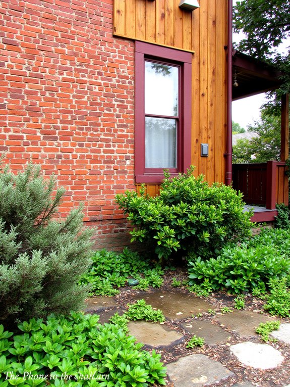 vibrant multi hued brick exterior