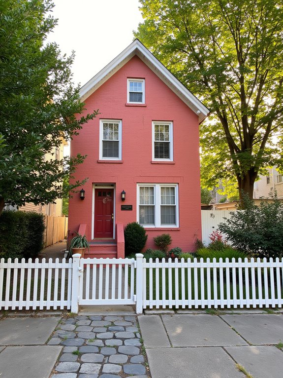 vibrant playful coral exterior