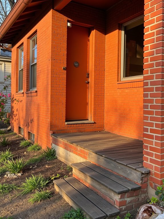 vibrant sunset orange homes