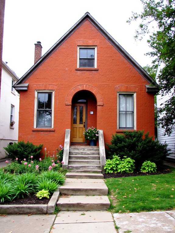 warm earthy brick tones