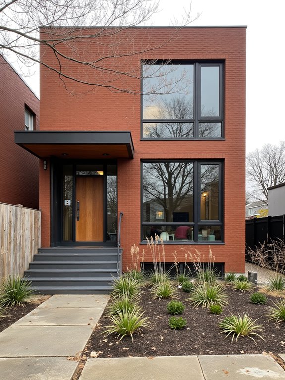 warm minimalist brown brick elegance