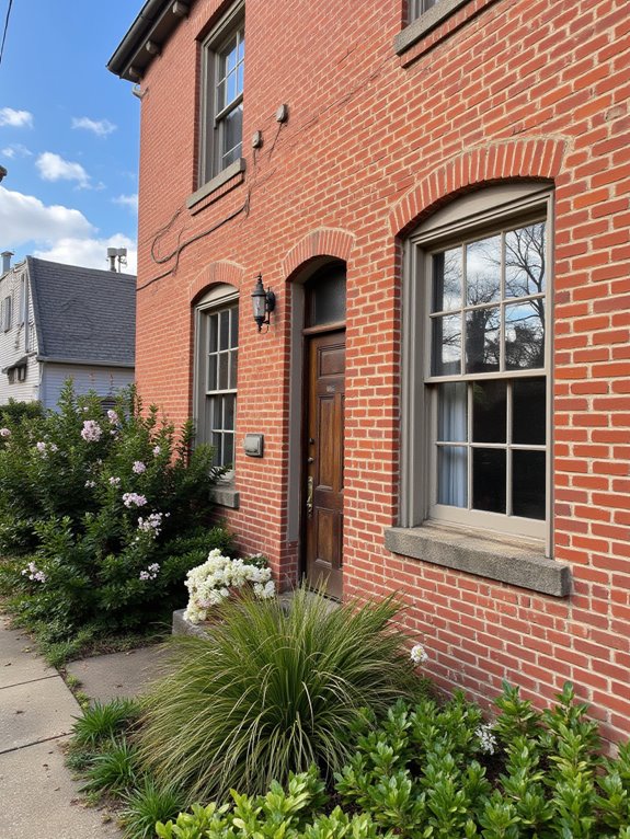 warm taupe enhances brick