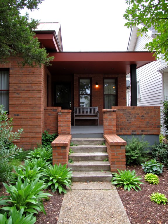 warm terracotta enhances brick