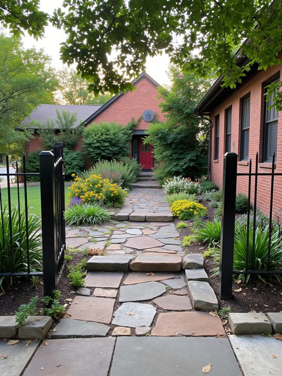 welcoming pathway with pavers