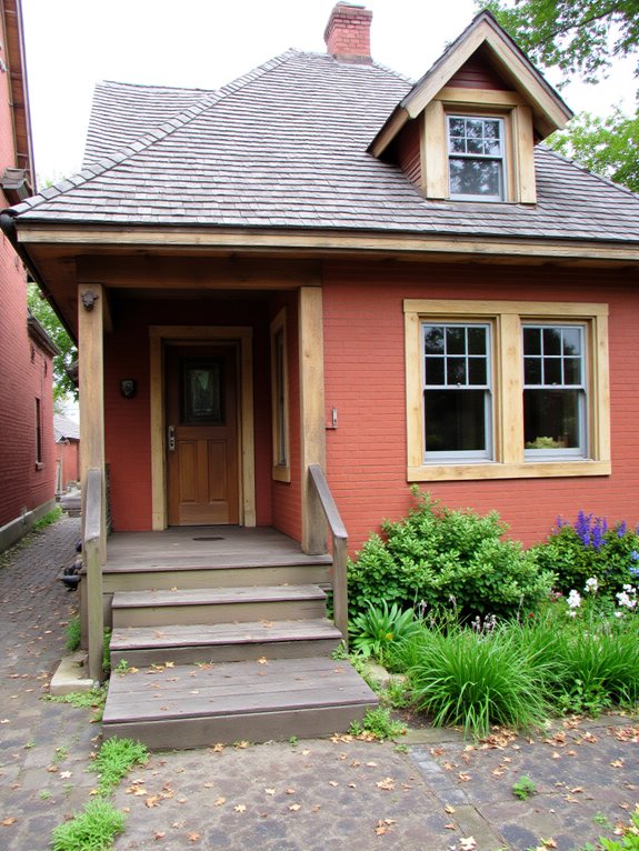 wood and brick harmony