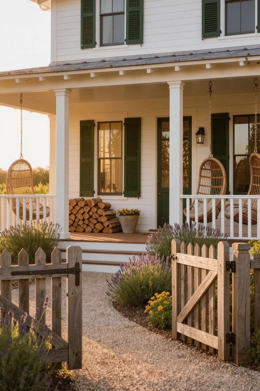 Hanging Swings on the Front Porch