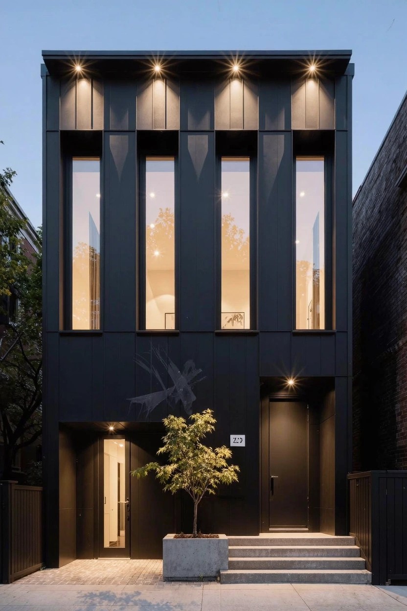 Modern Black House Siding
