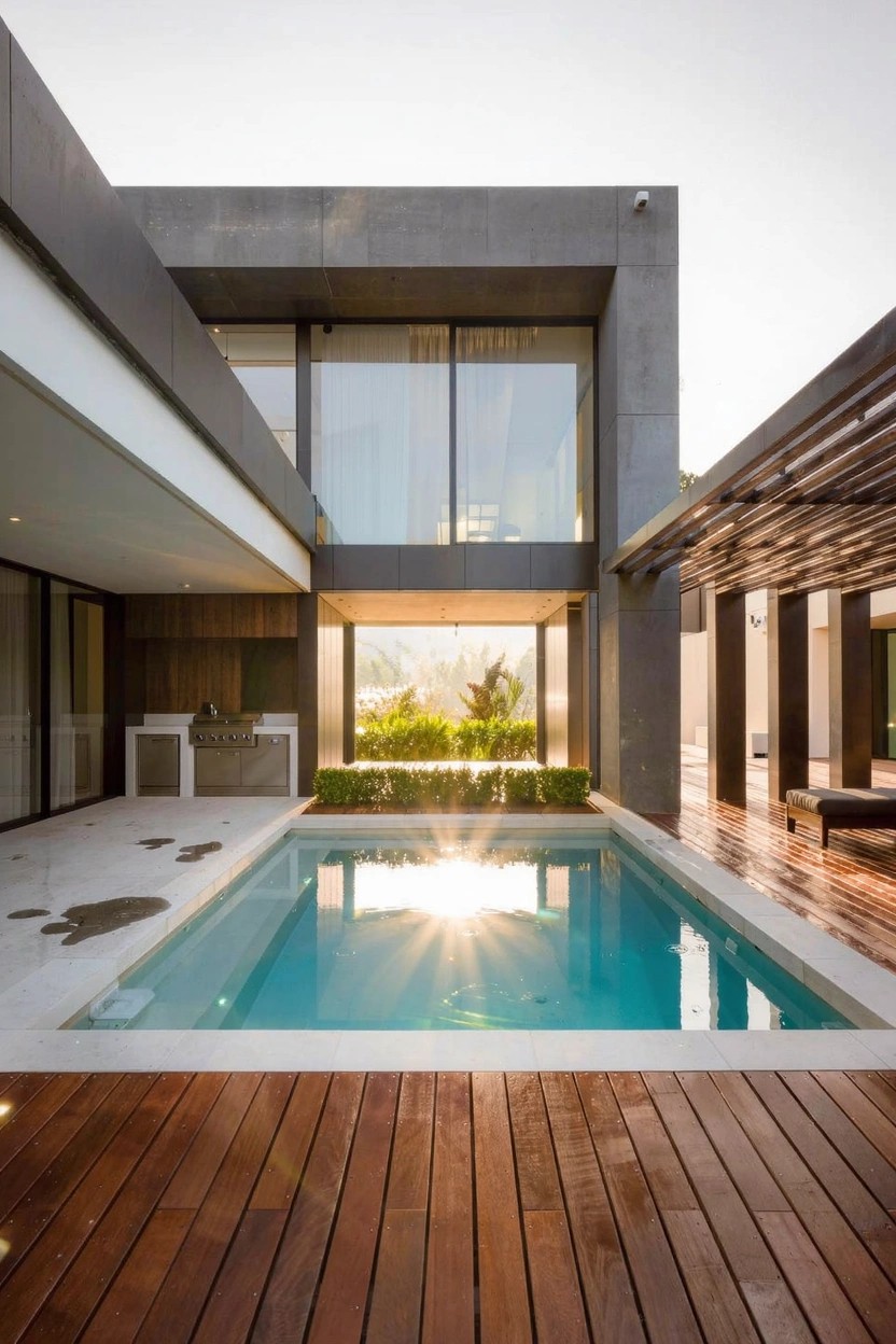 Simple Wood Pool Decks