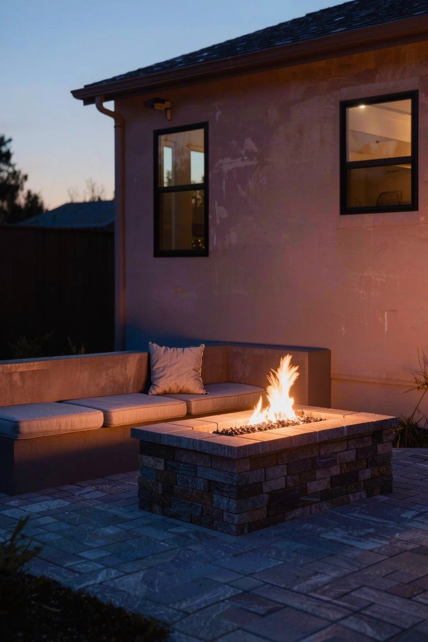 Patio Fire Pit Setup
