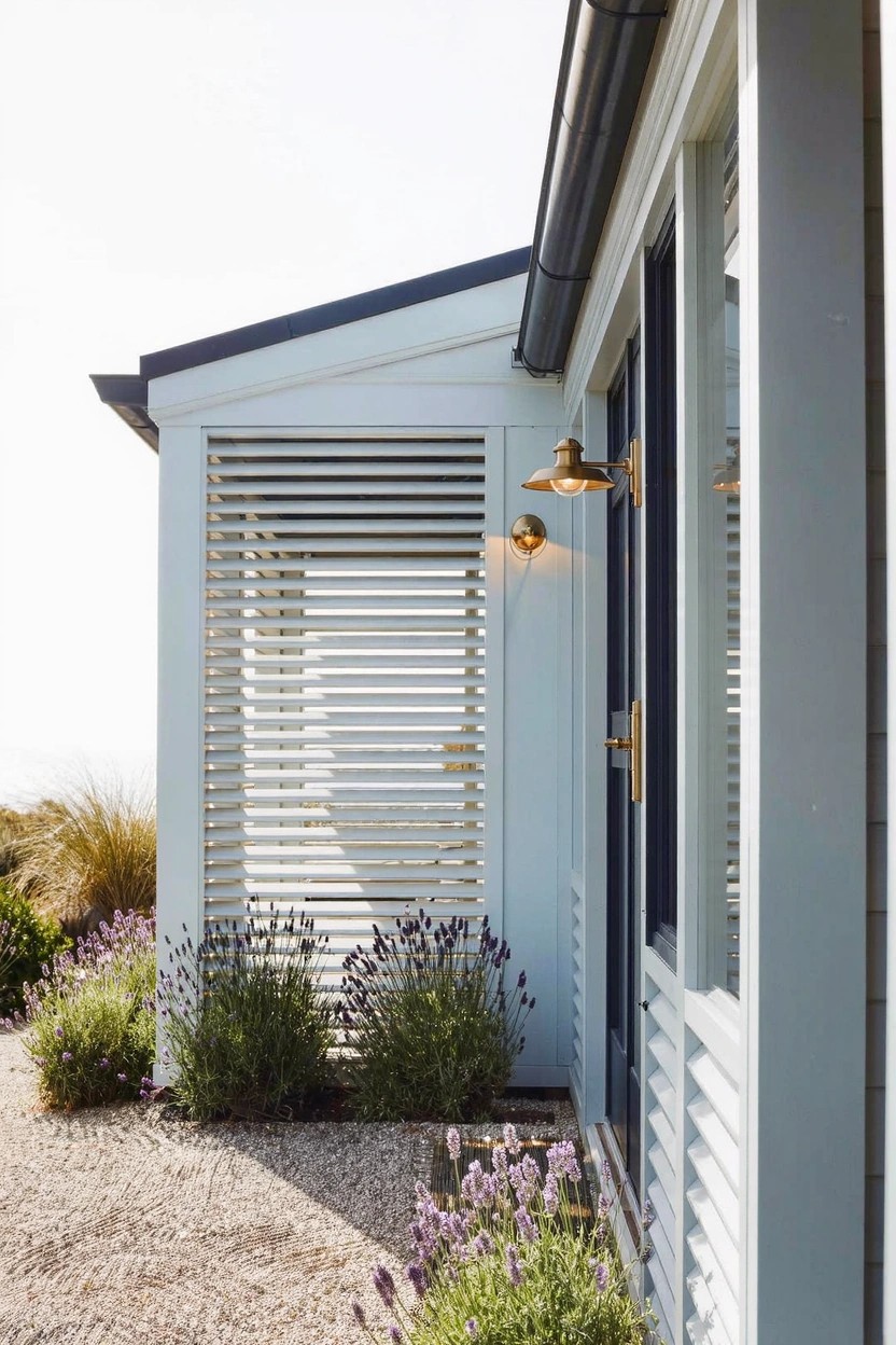 White Slatted Siding