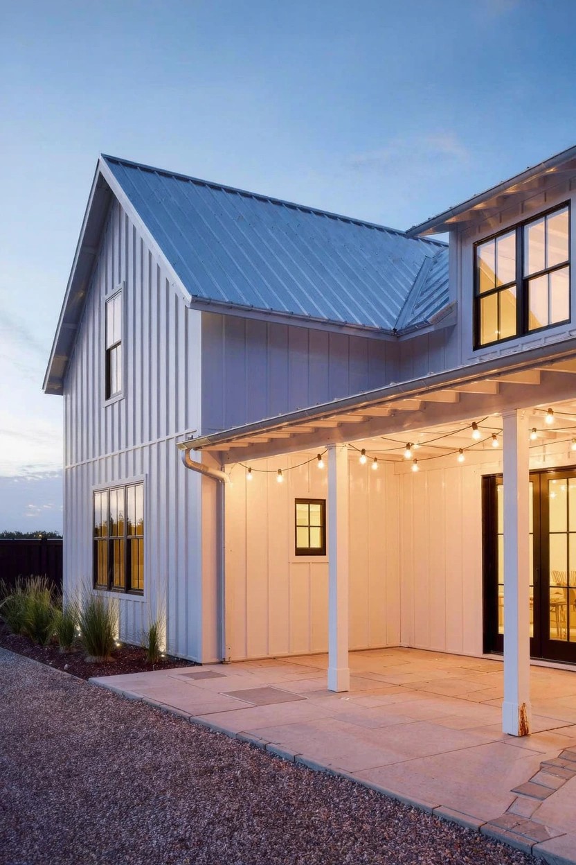 White Board-and-Batten Siding