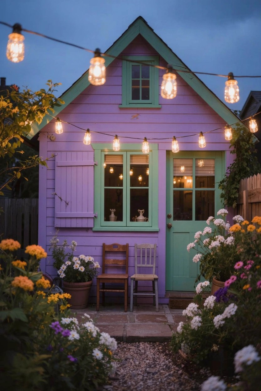 Purple Paint for Garden Sheds