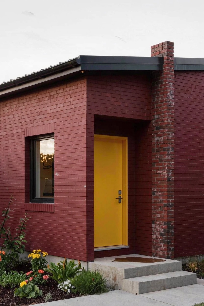 Bright Yellow Front Door