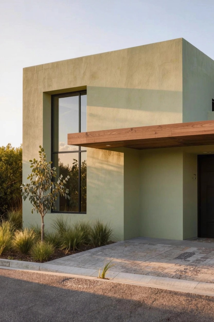 Simple Wood Overhang at the Entry