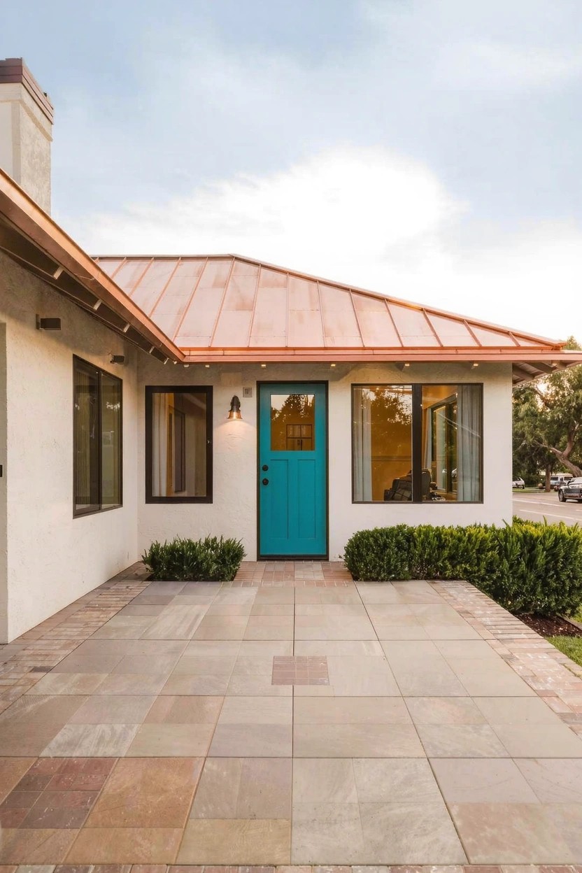 Bold Turquoise Front Door