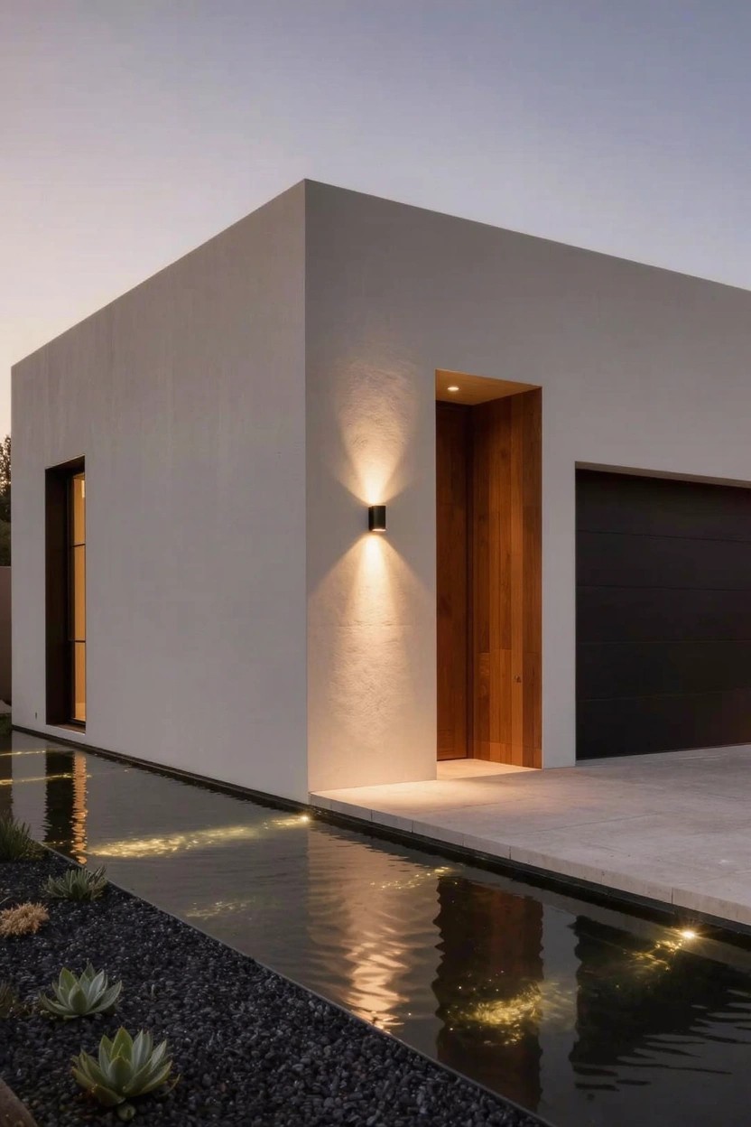 Narrow Reflecting Pool Out Front