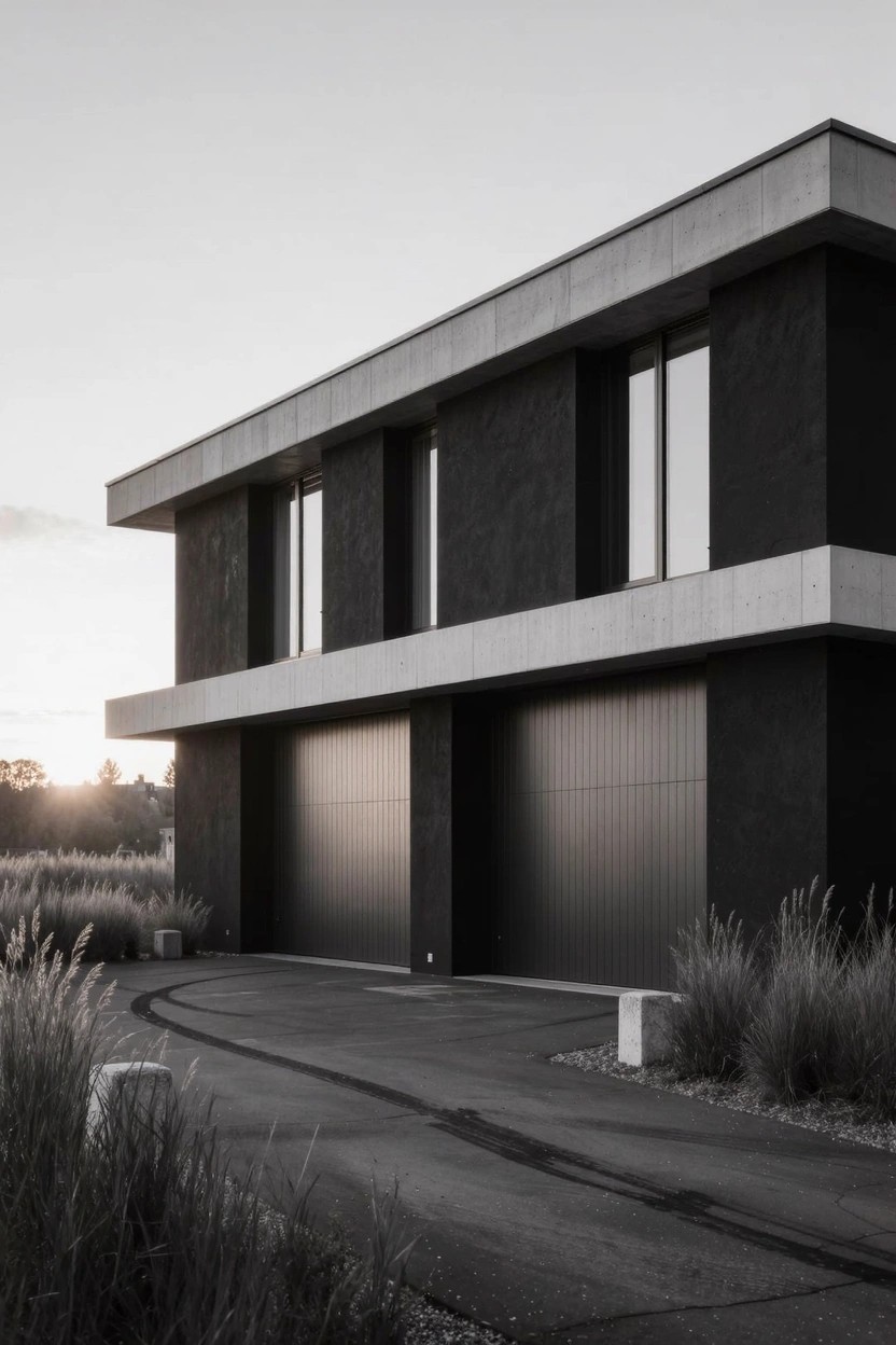 Tall Grasses Line the Driveway