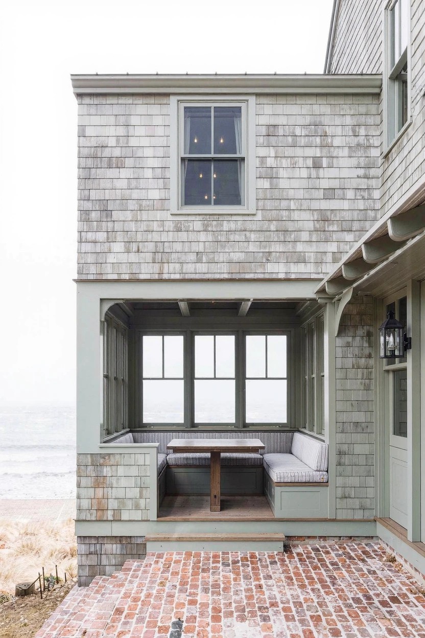 Built-In Porch Benches
