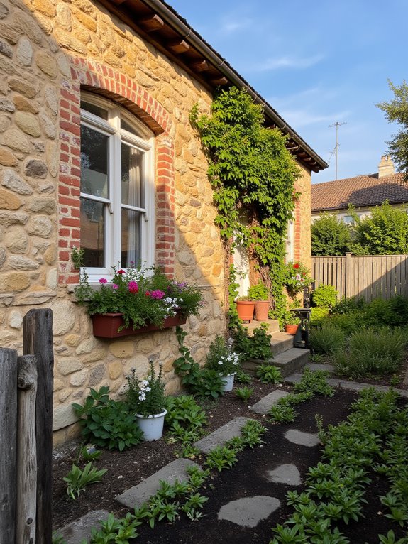 accessorize stone with plants