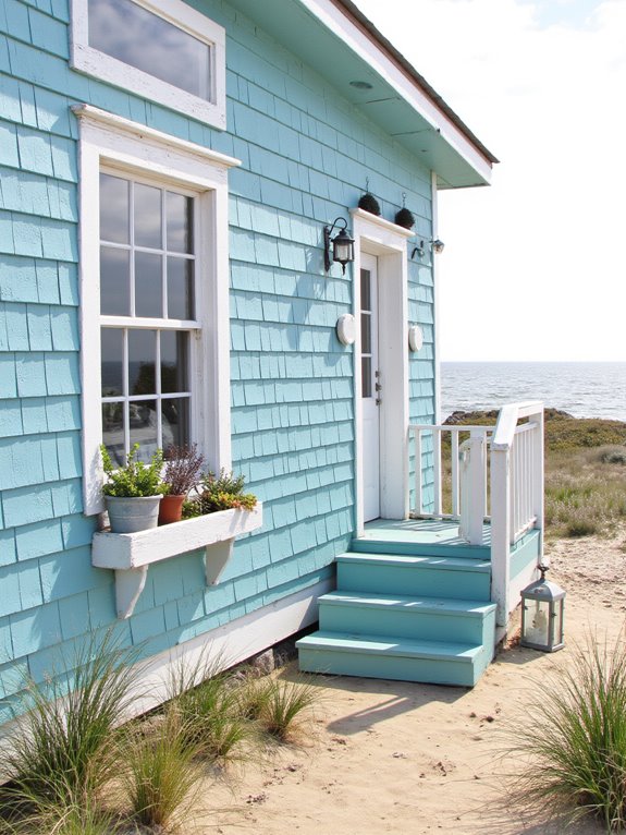 aqua blue coastal charm