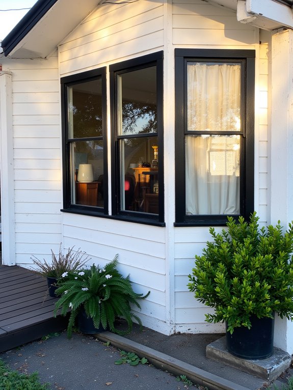 black windows striking aesthetics