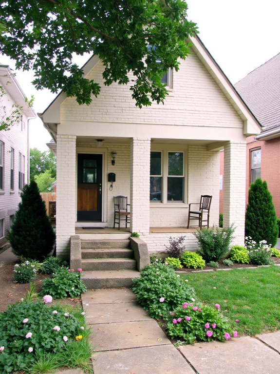 blending beige brick harmoniously