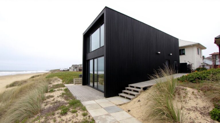 bold black beach houses
