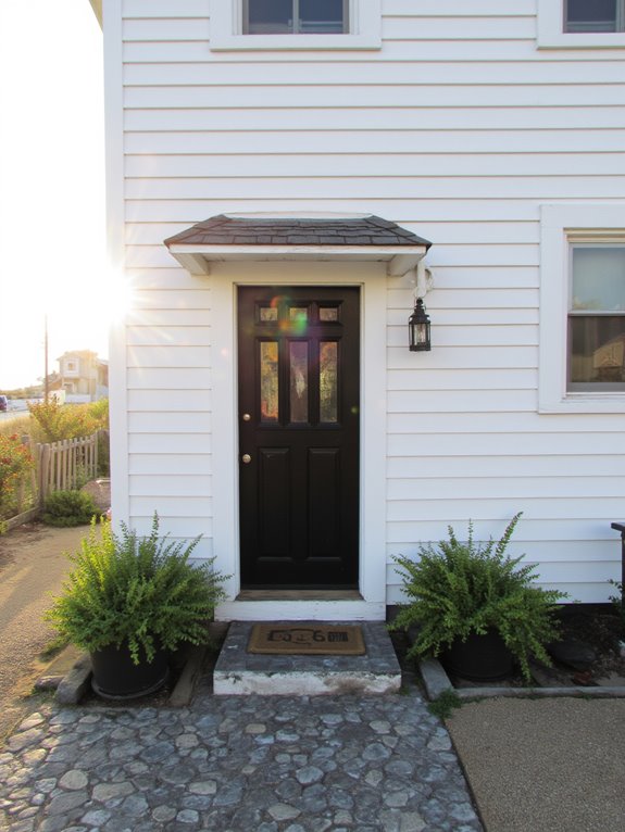 bold black doors enhance sophistication