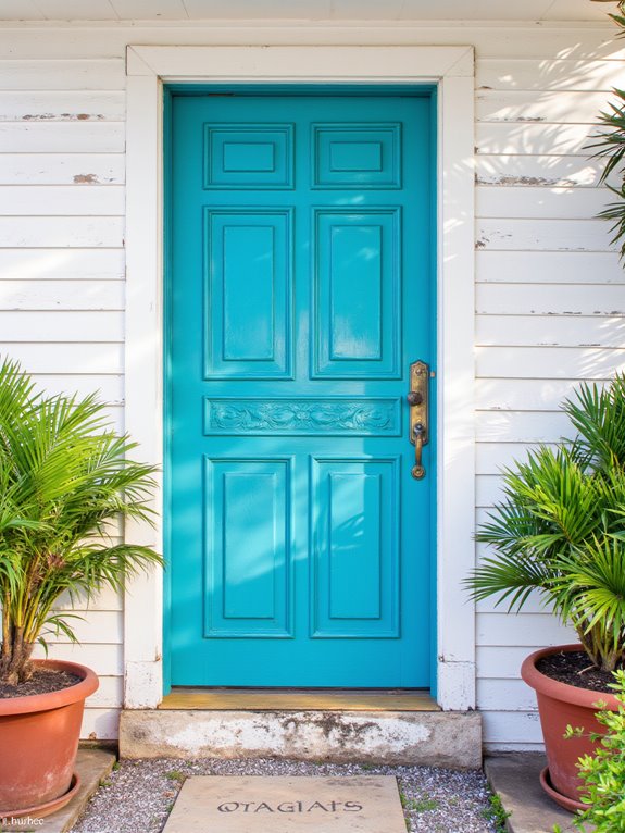 bold coastal entrance doors