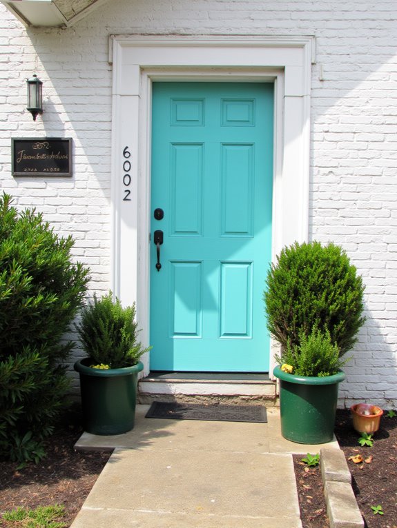 bold color front door