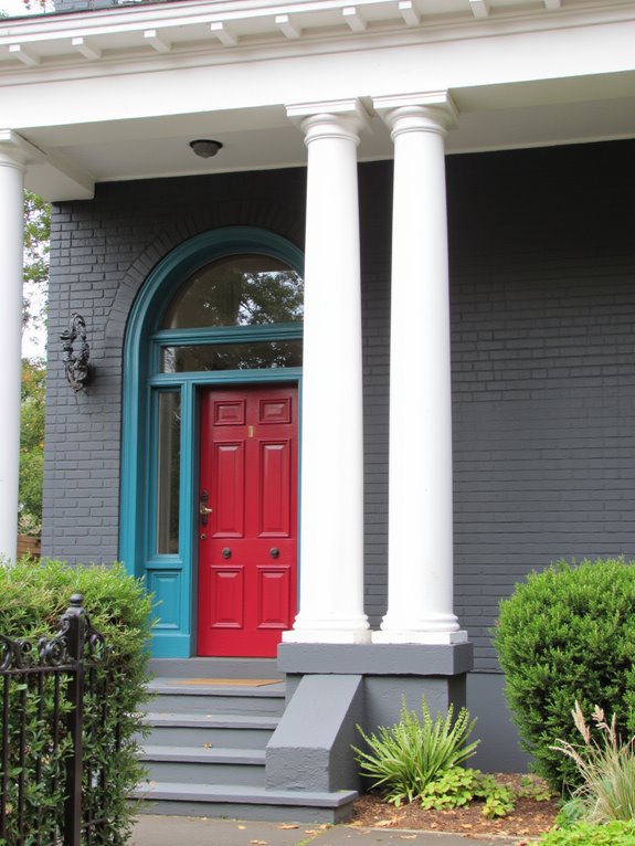 bold doorframe enhances curb appeal