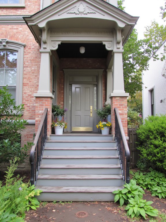 bold painted brick accents