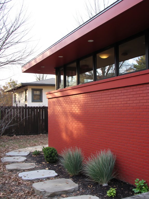 bold red brick aesthetic