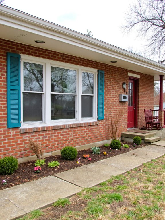 bold shutters enhance windows