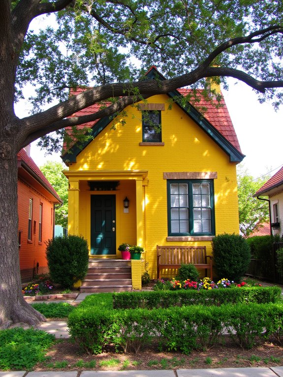bold yellow exterior charm