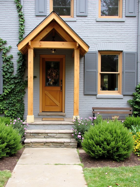 brick and wood harmony