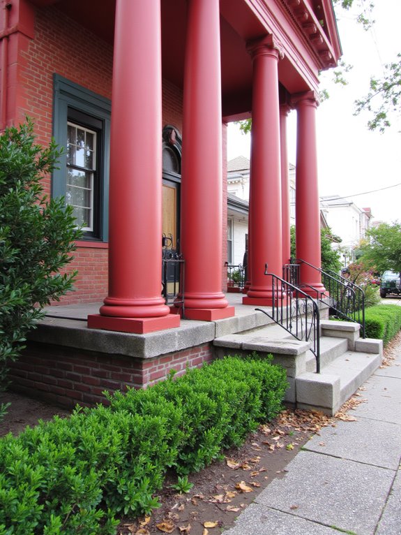 bright brick grand columns
