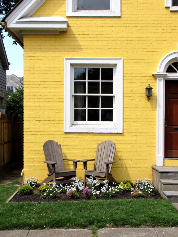 bright yellow and white