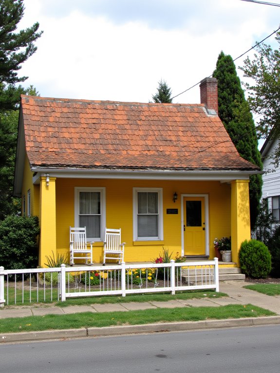 bright yellow cheerful homes
