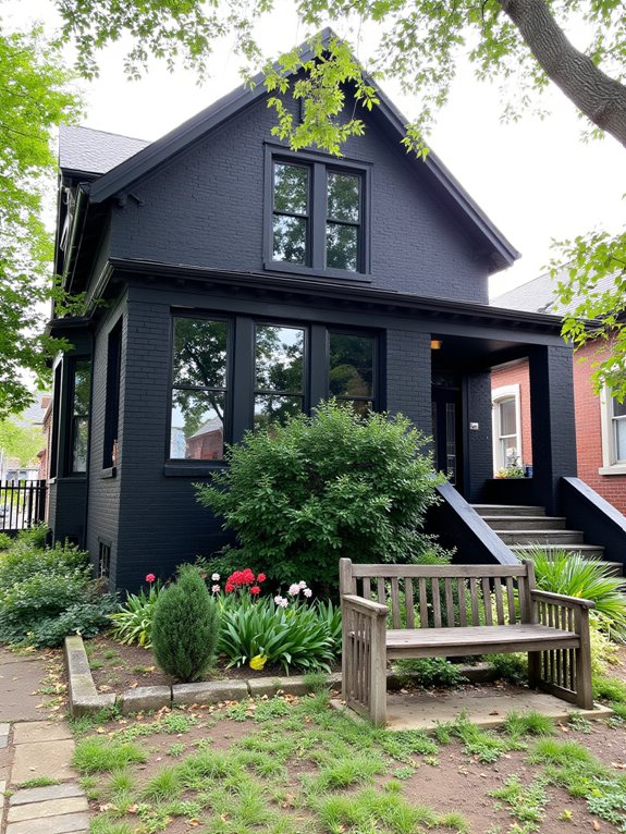 charcoal painted dramatic elegance