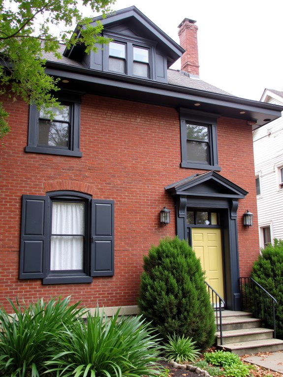 charcoal trim enhances sophistication