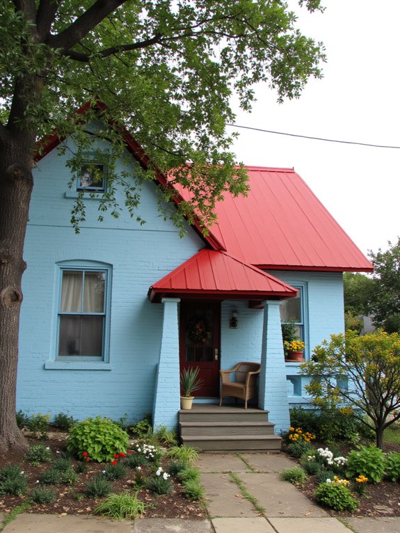 charming blue and red