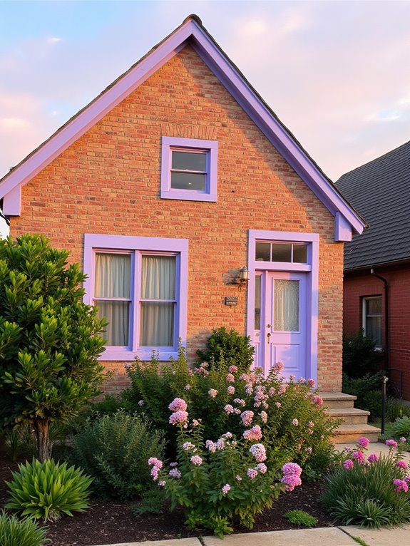charming light lavender trim
