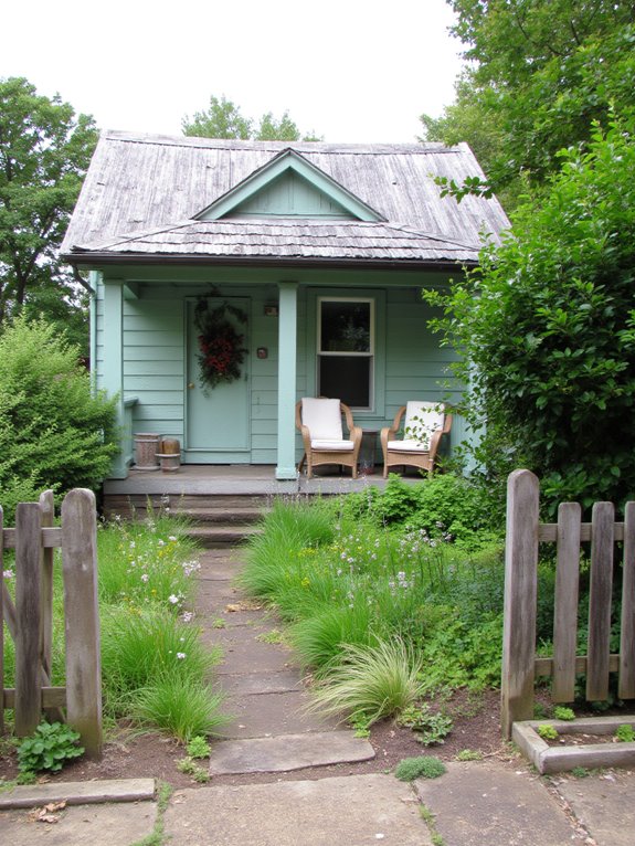 charming seafoam green cottages